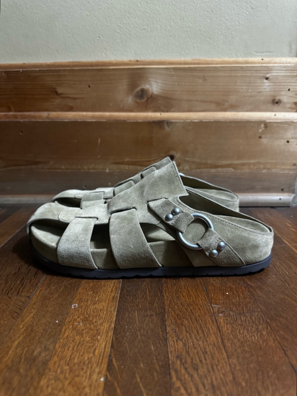 Ash Suede Fisherman Sandals in Tan